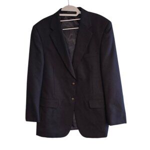 Bernhard Altmann Mens Suit Jacket Sports Coat 40R Navy Blue Wool Blend 2 Button